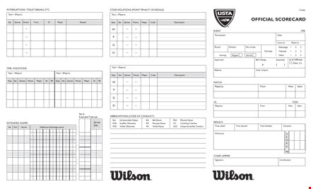 Official Scorecards .